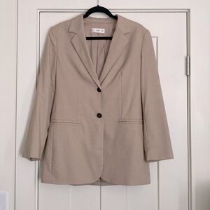 Tan MNG suit blazer with buttons. Worn once and dry cleaned, sz M